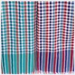 Krama Ã©cossais : ARUN turquoise, MOUNE bleu