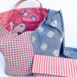 Cabas DARA : krama / rÃ©cup de plastique