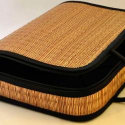 porte document marron ecru