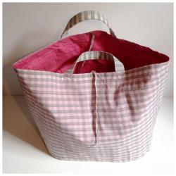 Cabas LYDA : krama, intÃ©rieur plastique rÃ©cup